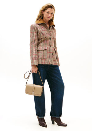 Tommy Hilfiger TH Libre Flap Over Crossbody Bag, Light Tan