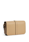 Tommy Hilfiger TH Libre Flap Over Crossbody Bag, Light Tan