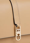 Tommy Hilfiger TH Libre Flap Over Crossbody Bag, Light Tan