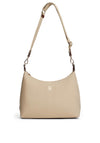 Tommy Hilfiger TH Mongram Plaque Shoulder Bag, Warm Beige