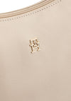 Tommy Hilfiger TH Mongram Plaque Shoulder Bag, Warm Beige