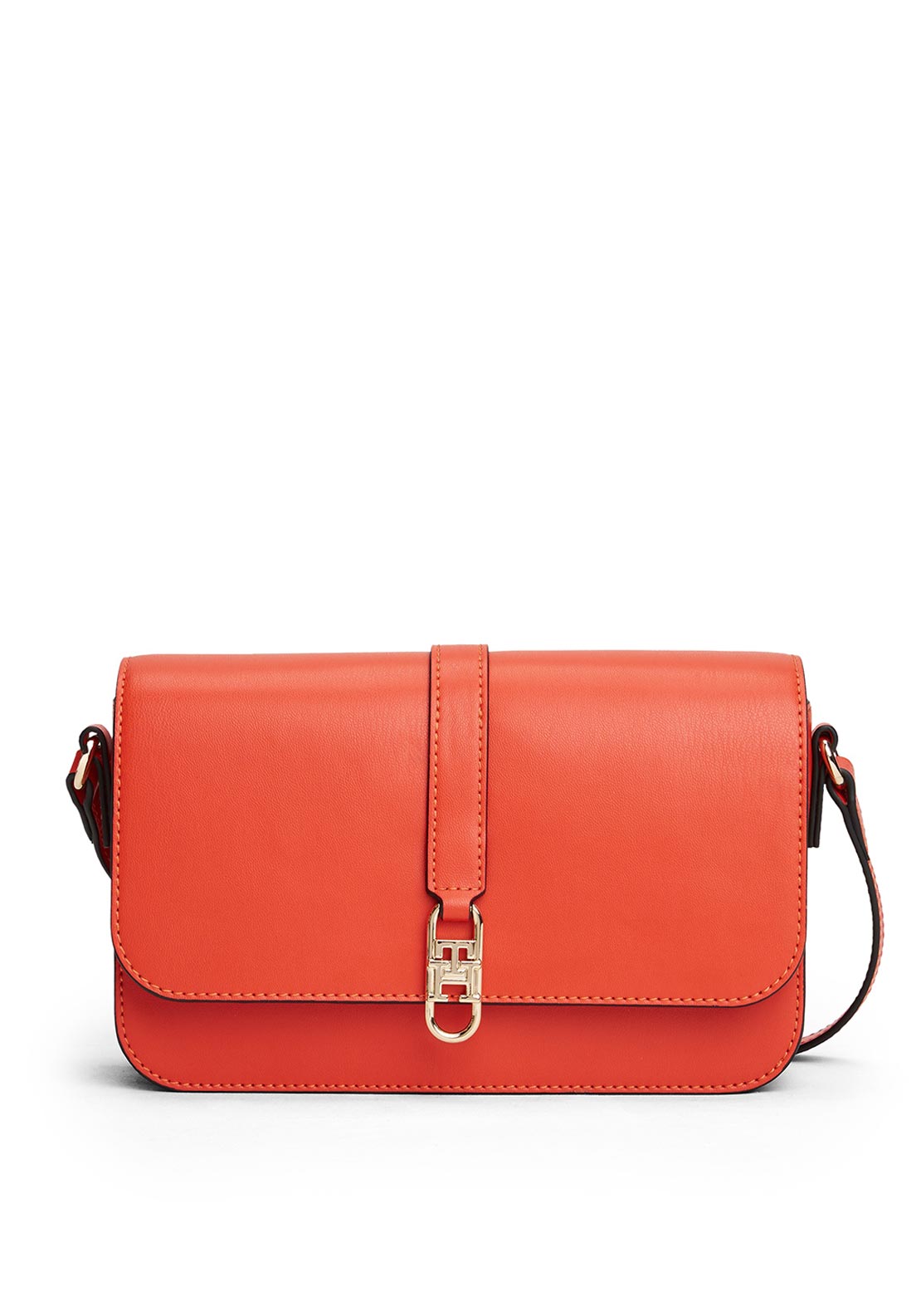 Tommy Hilfiger TH Libre Flap Over Crossbody Bag, Orange
