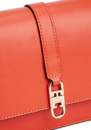 Tommy Hilfiger TH Libre Flap Over Crossbody Bag, Orange