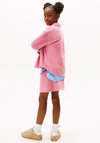 Tommy Hilfiger Girl Long Sleeve Corduroy Overshirt, Pink