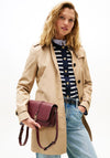 Tommy Hilfiger TH Libre Flap Over Crossbody Bag, Wine
