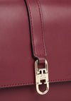 Tommy Hilfiger TH Libre Flap Over Crossbody Bag, Wine