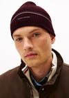 Tommy Hilfiger Signature Tape Wool Blend Beanie, Wine