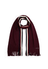 Tommy Hilfiger Modern Heritage Signature Wool Blend Scarf, Wine