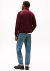 Tommy Hilfiger Essential Half Zip Sweatshirt, Deep Burgundy