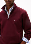Tommy Hilfiger Essential Half Zip Sweatshirt, Deep Burgundy
