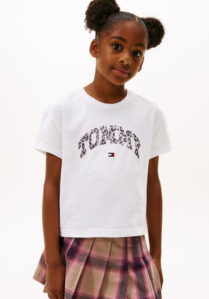 Tommy Hilfiger Girl Varsity Short Sleeve Tee, White