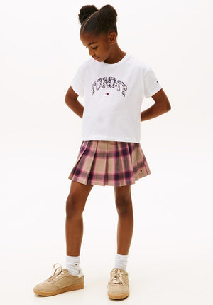 Tommy Hilfiger Girl Varsity Short Sleeve Tee, White