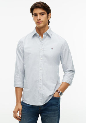 Tommy Hilfiger Heritage Stripe Shirt, Hunter Green & White