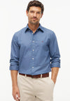 Tommy Hilfiger Flex Poplin Geo Print Shirt, Aegean Sea Blue