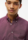 Tommy Hilfiger Flex Poplin Geo Print Shirt, Burgundy