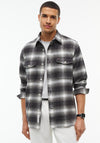 Tommy Hilfiger Flannel Check Overshirt, Dark Grey Heather Multi