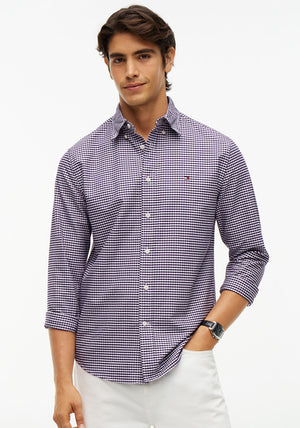 Tommy Hilfiger Gingham Oxford Shirt, Purple Saphire