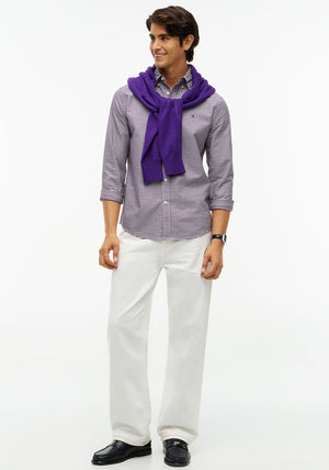 Tommy Hilfiger Gingham Oxford Shirt, Purple Saphire