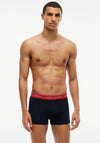 Tommy Hilfiger 3 Pack Signature Logo Cotton Stretch Trunks, Black & Blue Multi