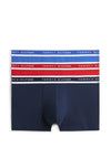 Tommy Hilfiger 3 Pack Signature Logo Waistband Trunks, Red Multi