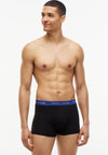 Tommy Hilfiger 3 Pack Signature Logo Cotton Stretch Trunks, Black & Blue Multi