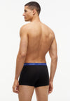 Tommy Hilfiger 3 Pack Signature Logo Cotton Stretch Trunks, Black & Blue Multi