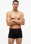 Tommy Hilfiger 3 Pack Signature Logo Cotton Stretch Trunks, Black & Blue Multi