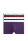Tommy Hilfiger 3 Pack Signature Logo Cotton Stretch Trunks, Blue Multi