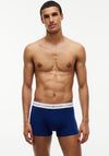 Tommy Hilfiger 3 Pack Signature Logo Cotton Stretch Trunks, Blue Multi