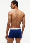Tommy Hilfiger 3 Pack Signature Logo Cotton Stretch Trunks, Blue Multi