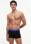 Tommy Hilfiger 3 Pack Signature Logo Cotton Stretch Trunks, Black & Green Multi