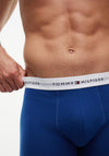 Tommy Hilfiger 3 Pack Signature Logo Cotton Boxer Briefs, Green Multi