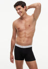 Tommy Hilfiger 3 Pack Signature Logo Cotton Boxer Briefs, Green Multi
