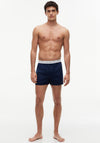 Tommy Hilfiger 2 Pack Signature Logo Woven Boxer Shorts, Navy