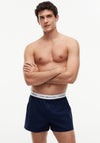 Tommy Hilfiger 2 Pack Signature Logo Woven Boxer Shorts, Navy