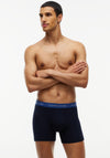 Tommy Hilfiger 3 Pack Signature Logo Cotton Boxer Briefs, Black & Yellow Multi