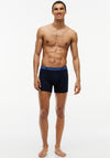 Tommy Hilfiger 3 Pack Signature Logo Cotton Boxer Briefs, Black & Yellow Multi