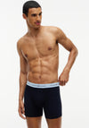 Tommy Hilfiger 3 Pack Signature Logo Cotton Boxer Briefs, Black & Yellow Multi