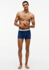 Tommy Hilfiger 3 Pack Signature Logo Cotton Stretch Trunks, Noble Blue Multi