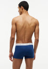 Tommy Hilfiger 3 Pack Signature Logo Cotton Stretch Trunks, Noble Blue Multi