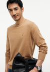 Tommy Hilfiger Crew Neck Cashmere Blend Sweater, Safari Brown Heather
