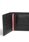 Tommy Hilfiger Corporate Leather Bifold Card & Coin Wallet, Black