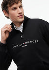 Tommy Hilfiger Flex Logo Half Zip Sweatshirt, Black