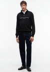 Tommy Hilfiger Flex Logo Half Zip Sweatshirt, Black