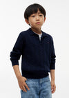 Tommy Hilfiger Boy Cable Knit Jumper, Navy