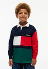 Tommy Hilfiger Boy Rugby Stripe Polo Shirt, Navy Multi
