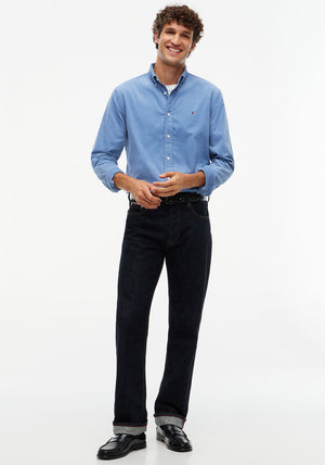 Tommy Hilfiger Flag Embroidered Corduroy Shirt, Brisk Blue