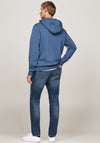 Tommy Hilfiger Logo Drawstring Hoodie, Aegean Sea Blue