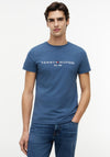 Tommy Hilfiger Logo T-Shirt, Petrol Blue