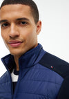 Tommy Hilfiger Mixed Media Colour Block Jacket, Carbon Navy